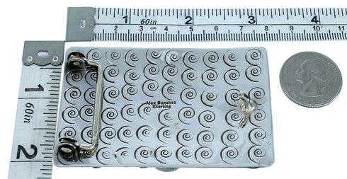 Navajo Turquoise Bear Dragnofly Sterling Silver Belt Buckle SX109341